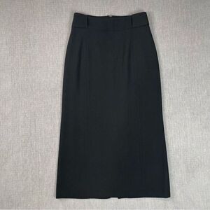 Atelier Paris Designer Black Wool Fully Line Dress Skirt Women’s Size 12Tall